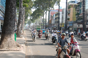 ho chi minh city streets and traffic